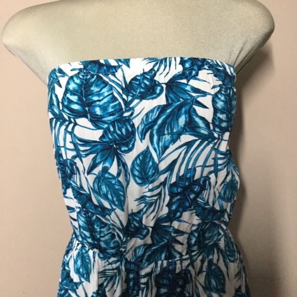 Divided,H & M Blue and White Strapless, Cotton ,Romper Size 4 - Picture 6 of 11